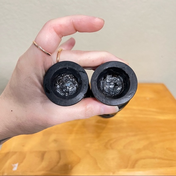 Vintage African Ebony Wood Hand Carved Candles Holder - Picture 4 of 6